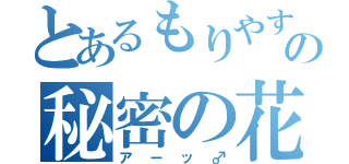 とあるもりやすの秘密の花園（アーッ♂）