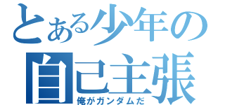 とある少年の自己主張（俺がガンダムだ）