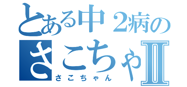 とある中２病のさこちゃんⅡ（さこちゃん）
