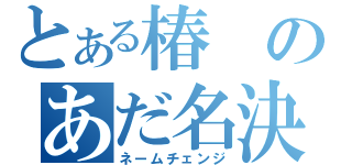 とある椿のあだ名決め（ネームチェンジ）