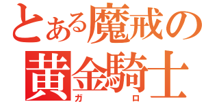 とある魔戒の黄金騎士（ガロ）