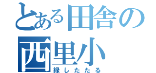 とある田舎の西里小（緑したたる）