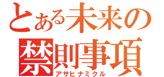 とある未来の禁則事項（アサヒナミクル）