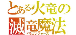 とある火竜の滅竜魔法（ドラゴンフォース）