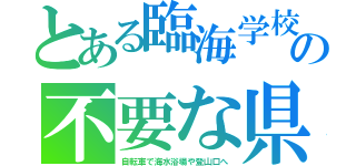 とある臨海学校の不要な県（自転車で海水浴場や登山口へ）