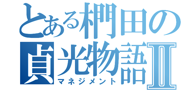 とある椚田の貞光物語Ⅱ（マネジメント）