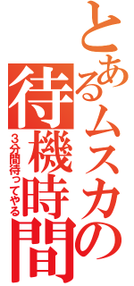 とあるムスカの待機時間（３分間待ってやる）