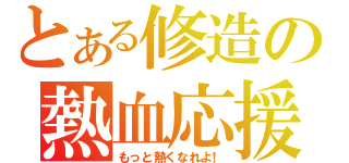 とある修造の熱血応援（もっと熱くなれよ！）