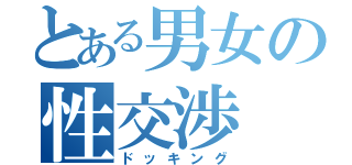 とある男女の性交渉（ドッキング）