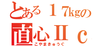 とある１７㎏の直心Ⅱｃ（こやまきゅうぐ）