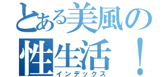 とある美風の性生活！（インデックス）