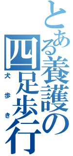 とある養護の四足歩行（犬歩き）