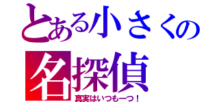 とある小さくの名探偵（真実はいつも一つ！）