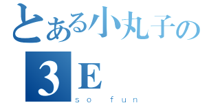 とある小丸子の３Ｅ（ｓｏ ｆｕｎ）