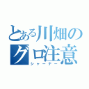 とある川畑のグロ注意（シャーナー）