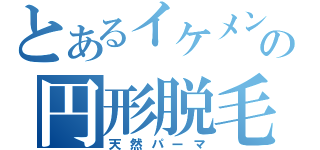 とあるイケメンの円形脱毛症（天然パーマ）