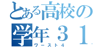 とある高校の学年３１５番（ワースト４）