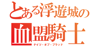 とある浮遊城の血盟騎士団（ナイツ・オブ・ブラッド）