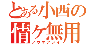 とある小西の情ケ無用（ノウマアシイ）