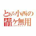 とある小西の情ケ無用（ノウマアシイ）