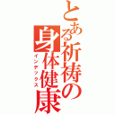 とある祈祷の身体健康（インデックス）