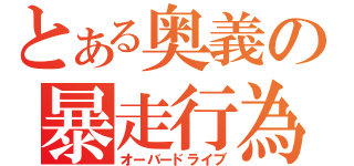 とある奥義の暴走行為（オーバードライブ）