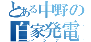 とある中野の自家発電（インデ）