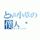 とある小草の僕人貓 咪（インデックス）