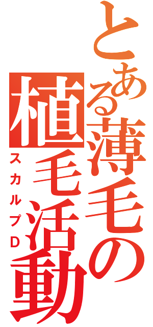 とある薄毛の植毛活動（スカルプＤ）