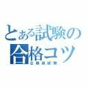 とある試験の合格コツ（公務員試験）