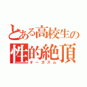 とある高校生の性的絶頂（オーガズム）