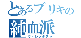 とあるブリキの純血派（ヴィレッタヌゥ）