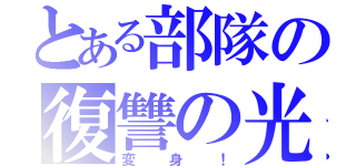 とある部隊の復讐の光（変　身　！）