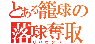 とある籠球の落球奪取（リバウンド）