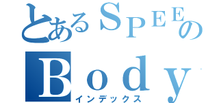 とあるＳＰＥＥＤのＢｏｄｙ＆ｓｏｕｌ（インデックス）