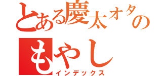 とある慶太オタのもやし（インデックス）