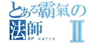 とある霸氣の法師Ⅱ（ＡＰ ｃａｒｒｙ）