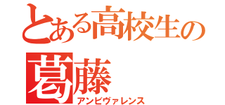 とある高校生の葛藤（アンビヴァレンス）