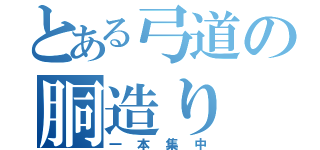 とある弓道の胴造り（一本集中）