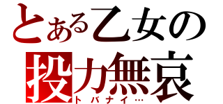 とある乙女の投力無哀（トバナイ…）