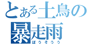 とある土鳥の暴走雨（ぼうそうう）