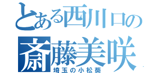 とある西川口の斎藤美咲（埼玉の小松葵）