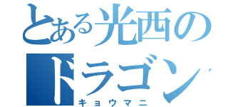 とある光西のドラゴン（キョウマニ）