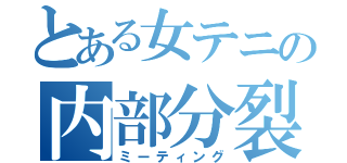 とある女テニの内部分裂（ミーティング）