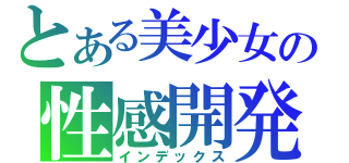 とある美少女の性感開発（インデックス）