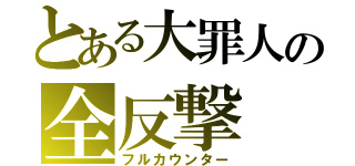 とある大罪人の全反撃（フルカウンター）