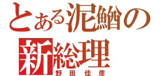 とある泥鰌の新総理（野田佳彦）