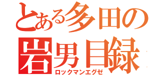 とある多田の岩男目録（ロックマンエグゼ）