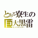 とある寮生の巨大黒雷（ビックサンダー）