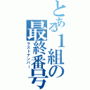 とある１組の最終番号（ラストナンバー）